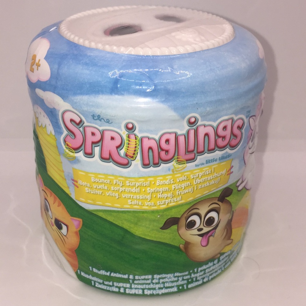 Little Tikes Springlings Surprise Plush Toy White Eyes Pink & Black New Sealed